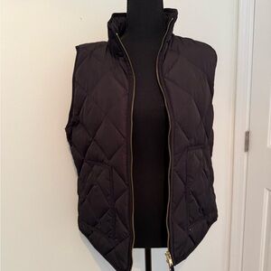 J. Crew Black Quilted Vest